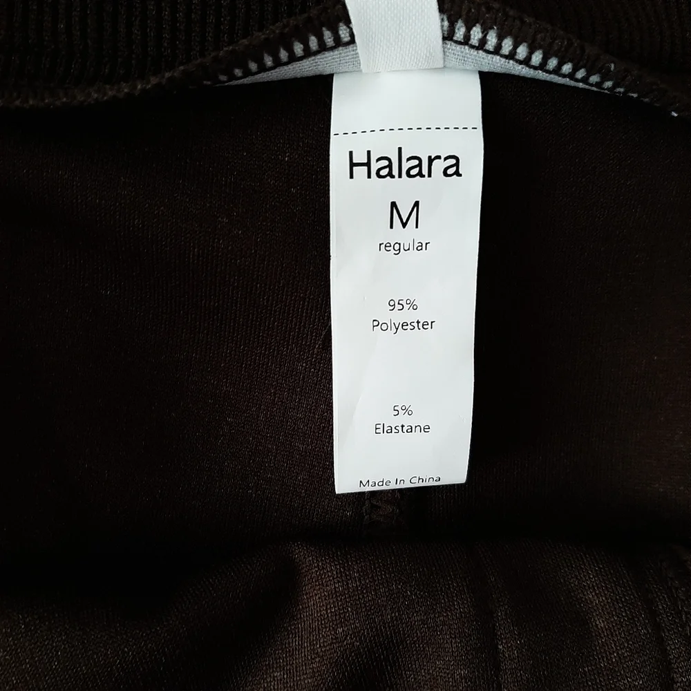 Halara Dark Brown Wide Leg Comfort Pants Size Medium